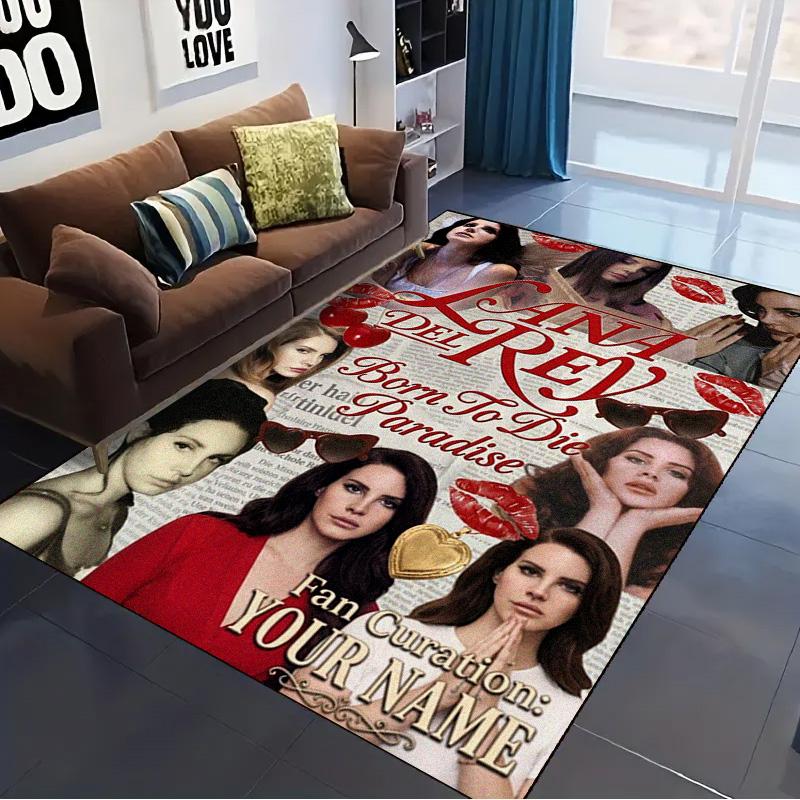 Name Custom Lana Del Rey Poster Carpet Rug for Living Room Bedroom Home Sofa Decoration,Kids play Non-slip Floor Mat