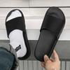 Men White Slippers Simple Flats Summer Women Black Outdoor Roman Sandals Open Toe Beach Shoes Plus Size