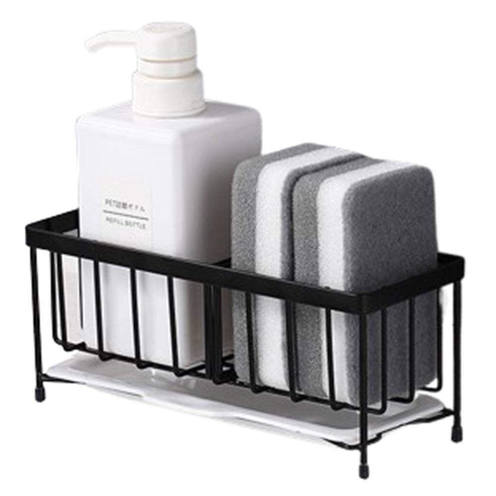 Rustproof Kitchen Sponge Holder Self-draining Drain Rack Organizer Kitchen Sink Rack  Countertop