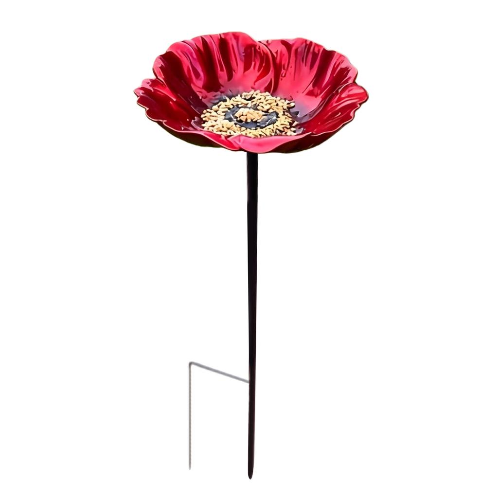 Metal Bee Butterfly Feeder Decorative Bowl Flower Colorful Lawn Stake Bee Baths for Garden for Outdoor Garden Yard Lawn Decor