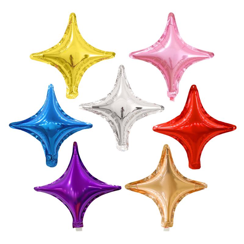 20Pcs10 Inch Multi-Color Square Star Foil Balloons For Birthday Parties Weddings Home Decor Room Background Ceiling Decoration