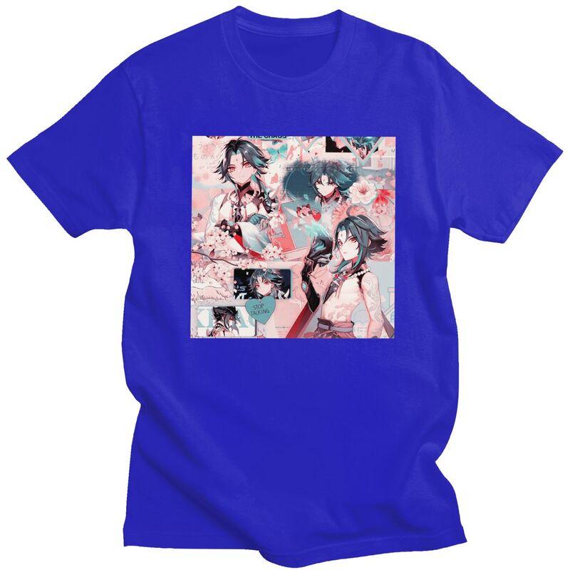 Custom Fashion Xiao Genshin Impact T Shirts Men ShortSleeve Anime Game Tshirts Casual Tee Tops Slim Fit Tshirts Gift