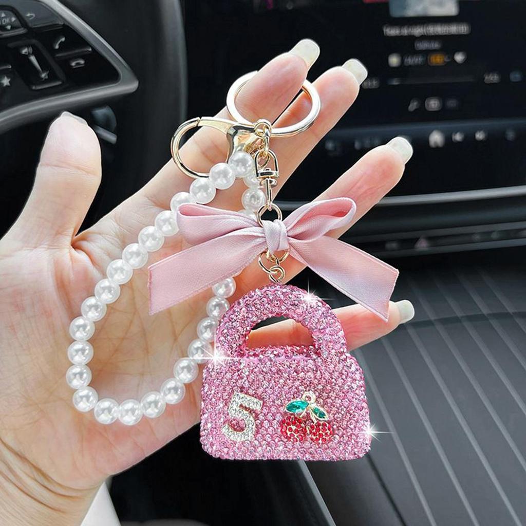 Rhinestone Keychains For Women Fancy Bling Rhinestone Car Keychain Bag Charm Fashionable Bag Key Chain For Travel Holiday