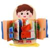 Early Learning Dressing Trainer Hands on Wooden Dressing Practice Board For Clothing Practice Motor Skills Development