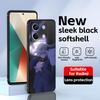 Ein Mädchen & Ihr Wachhund Handyhülle Für Redmi Note 14 13 12 11 Pro Plus S 5G 14C A3 Weiche Schwarze Handyhülle