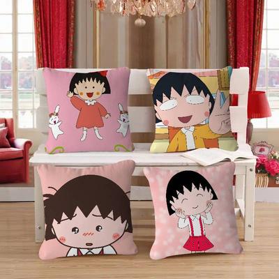 Chibi M-Maruko Chan Pillow Anime Pillow Sofa Bed Head Pillow Cover Cushion Cover 45x45 Cm Fashion