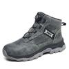 Anzhi Men's Waterproof Safety Shoes - Anti-smash, Anti-puncture, Non-slip High-top with Wear-resistant Rubber Sole.