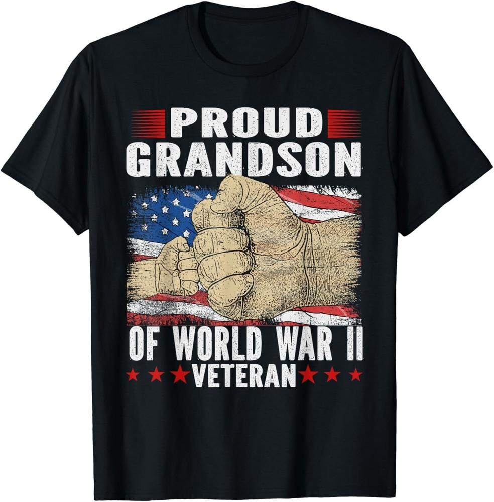 Proud grandson Of World War 2 Vet Proud WWII Veteran Gift Unisex T-Shirt