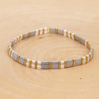 Damen Modeschmuck Armband, Elegantes Sexy Glasperlen Schmuckstück, Handgeknüpftes Elastisches Kordel Armband für Tägliches Tragen Geschenk, Party & Strandurlaub
