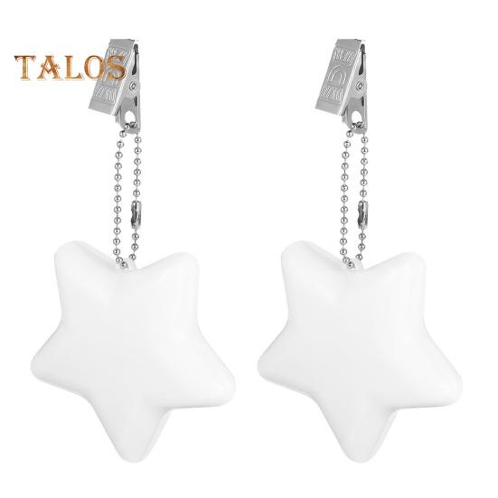 

2 шт. Лампа для сумочки с зажимом в форме сердца, круглой и звездообразной формы, сенсорное управление, питание от батареек, яркий белый свет, подвесной светильник для сумки-клатча E