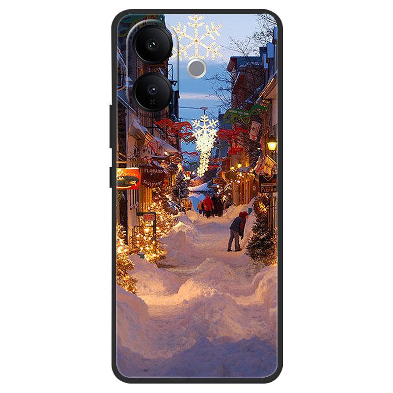 Weihnachtlich bemaltes Cover für VIVO V60 Lite 5G 4G Hülle Silikon Weiches TPU Handyhülle für VIVO V60Lite V 60 Lite Kameraschutz