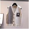 Cardigan Vest Women Outerwear 2022 Spring and Autumn New Knitted Loose Korean Women V Neck Sweater Female