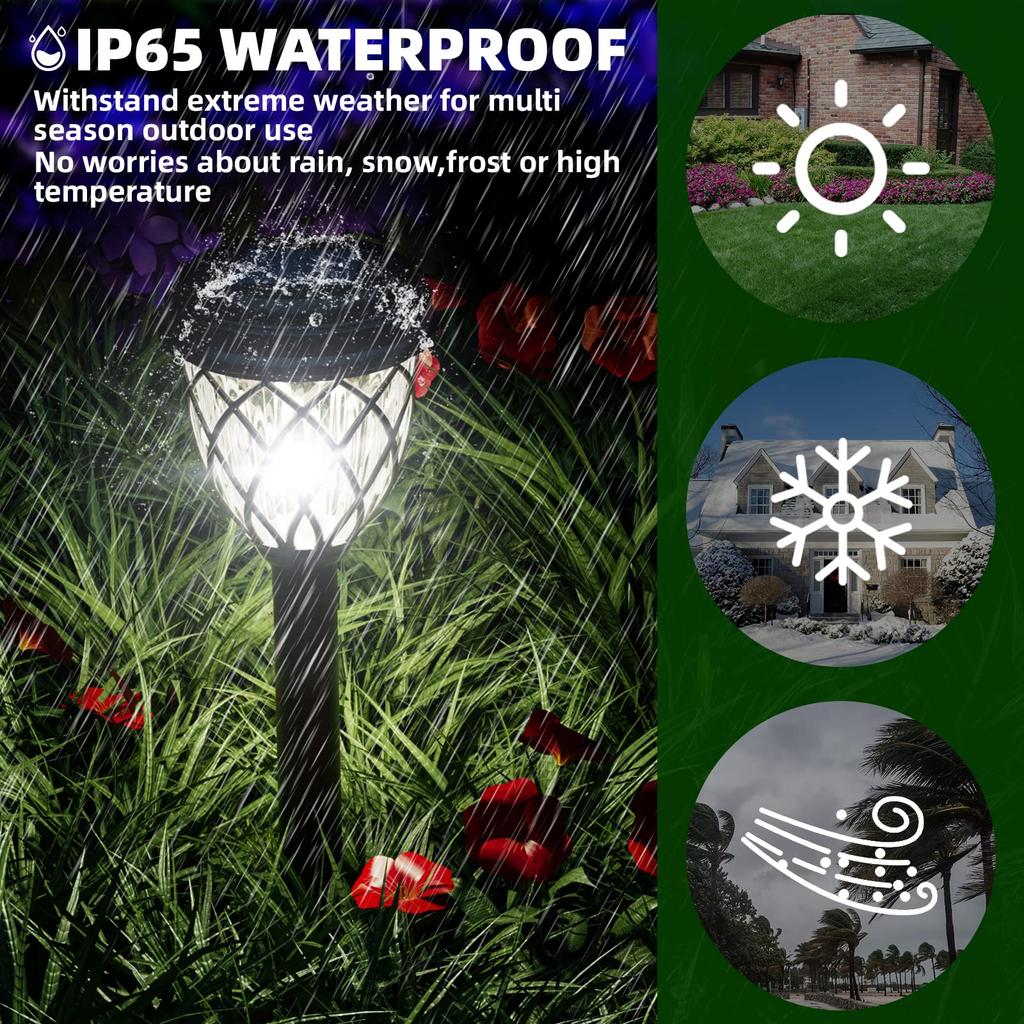 Zonneverlichting voor buiten, tuin, 8 stuks verbeterde led