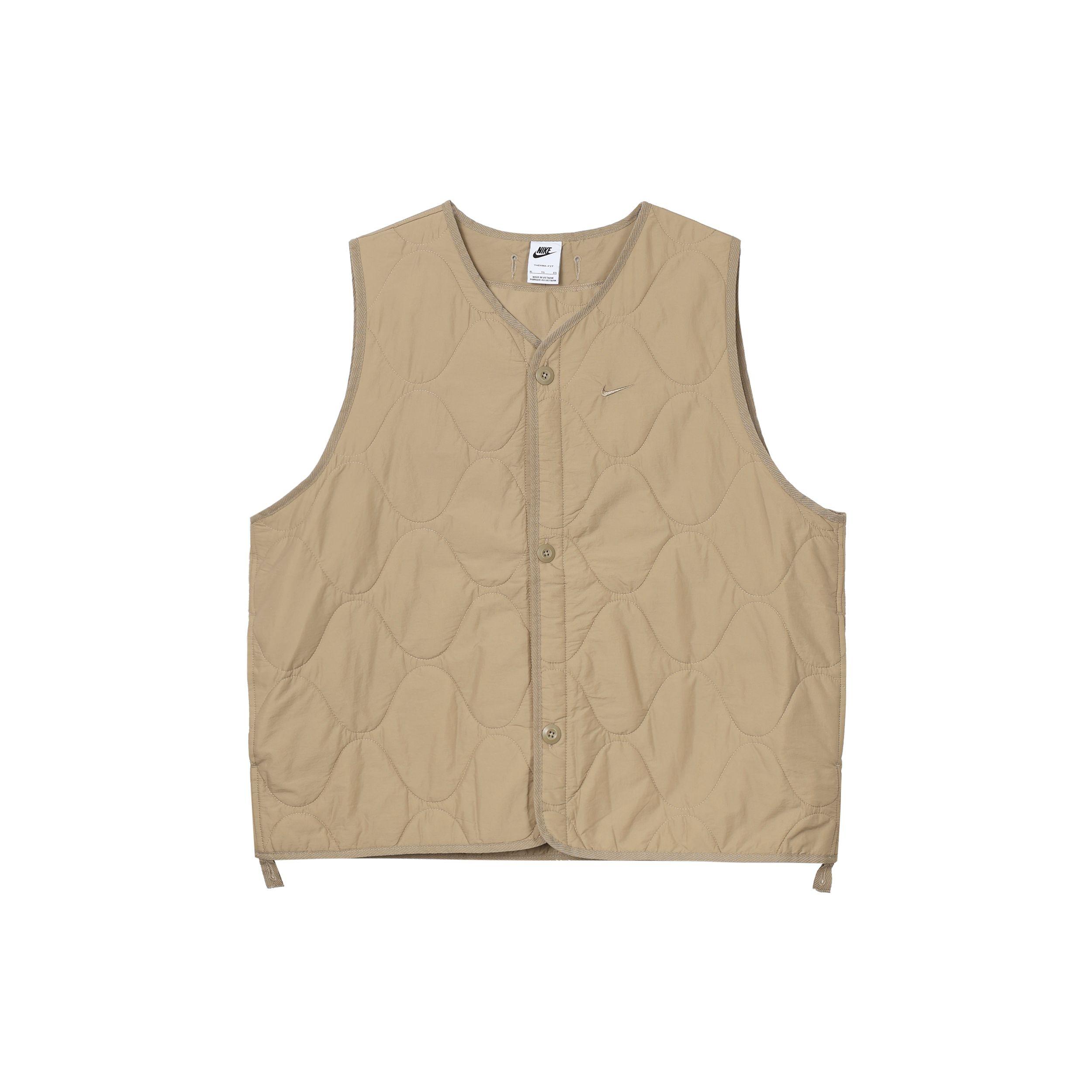 

Nike Однобортный однобортный жилет без рукавов с v-образным вырезом, мужские топы цвета хаки, DX0891-247