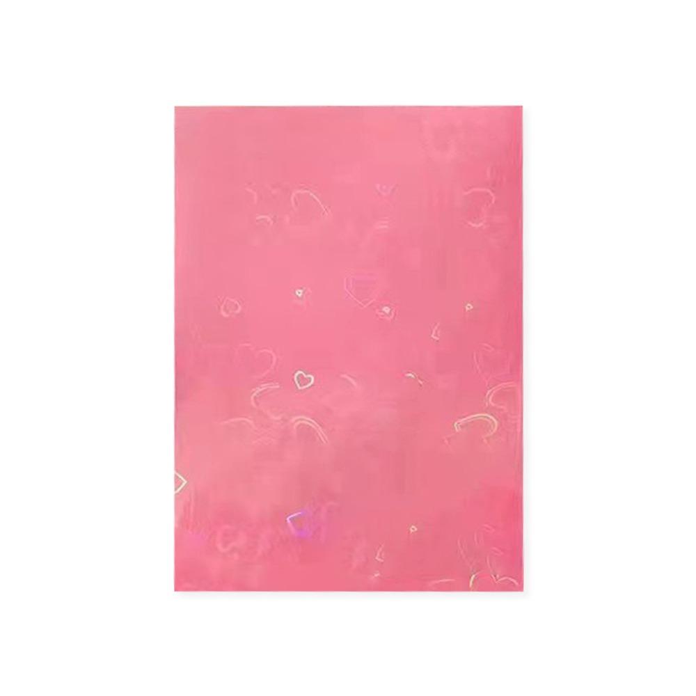 50Pcs Card Sleeves Laser Heart Shaped Card Films Trendy Kpop Photocard Holder  Kpop Idol Cards