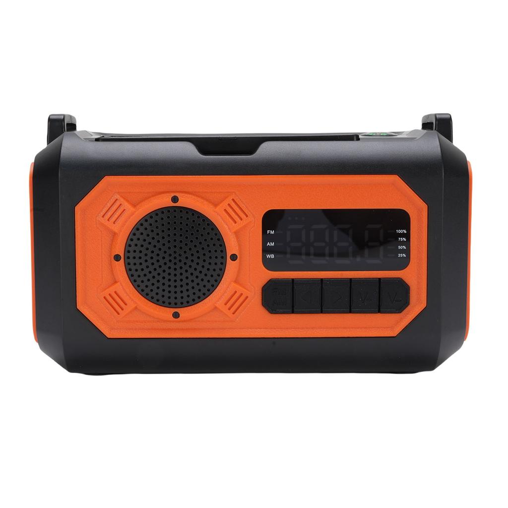 Emergency Radio Multi Function 12000mAh Solar Hand Crank AM FM WB Battery Powered with Cell Phone Ch
