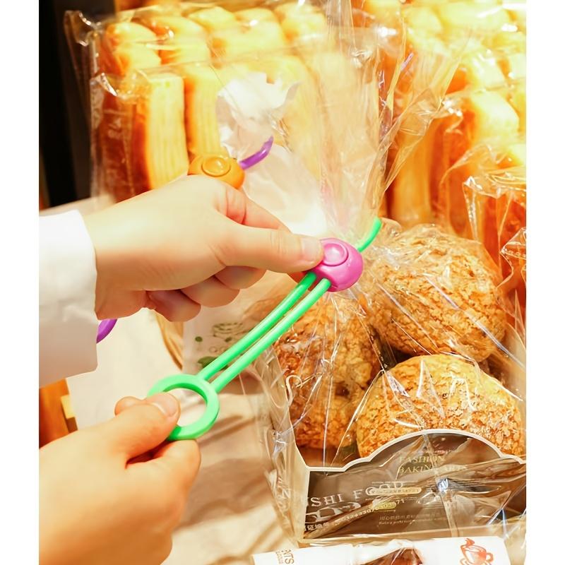 3Pcs Reusable Bag Sealing Ropes with Ring Handle Multi-Purpose Cable Ties