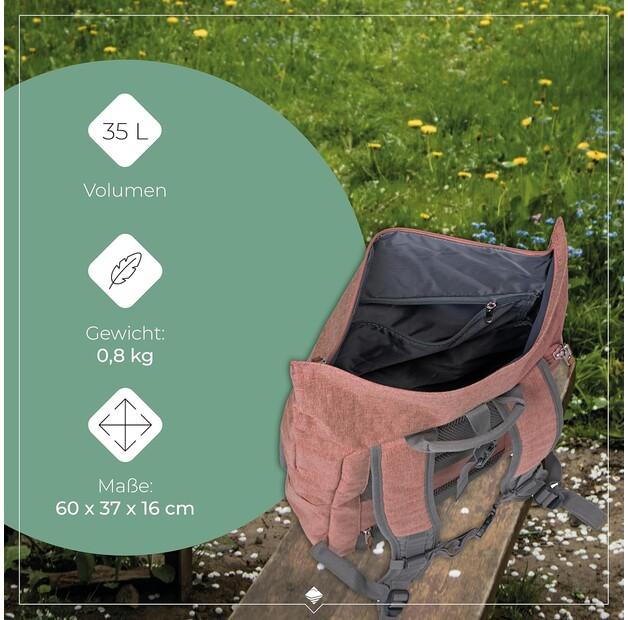 Backpack Travelite Basics Rollup 35 Pink/grey (096310-17)