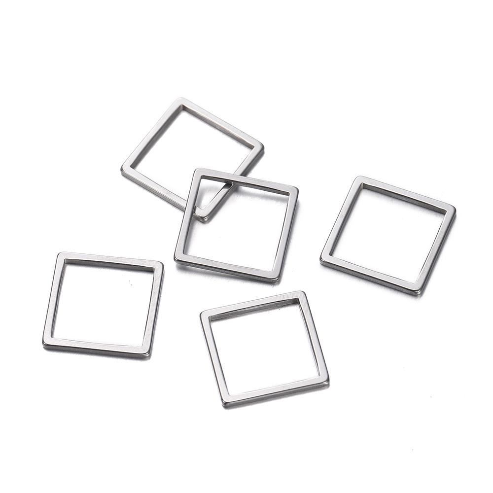 10pcs Stainless Steel Geometric Star Cross Round Frame Earrings Charms Connectors for Necklaces Earrings Jewelry Making Supplies
