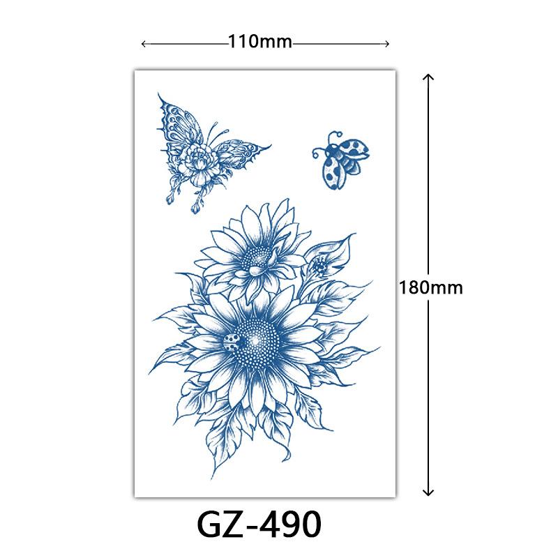 Herbal Tattoo Stickers, Juice Tattoo Stickers, Semi-Permanent Tattoo Stickers Dragon Snake Animal Tattoos