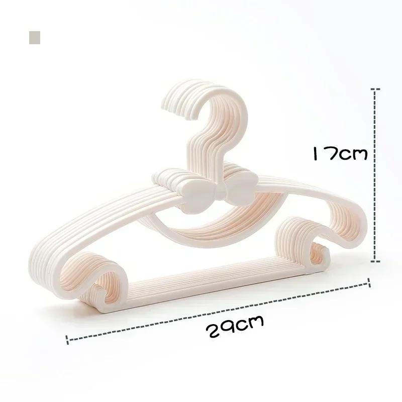 New 5 PCS Portable Clothes Hanger Kids Toddler Baby Coat Storage Plastic Hangers Hook Household Clothing Organizer Home Supplies