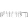 VidaXL Black Kennel 31.46 M² Steel Enclosure for Puppies Cage Dogs Outdoor 3082241