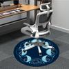 1pc Moon PhasesCat Office Round Area Rug, Indoor Mat Suitable For Office, Under Office Chairs Bedroom Living Room Home Decor, Room Deco