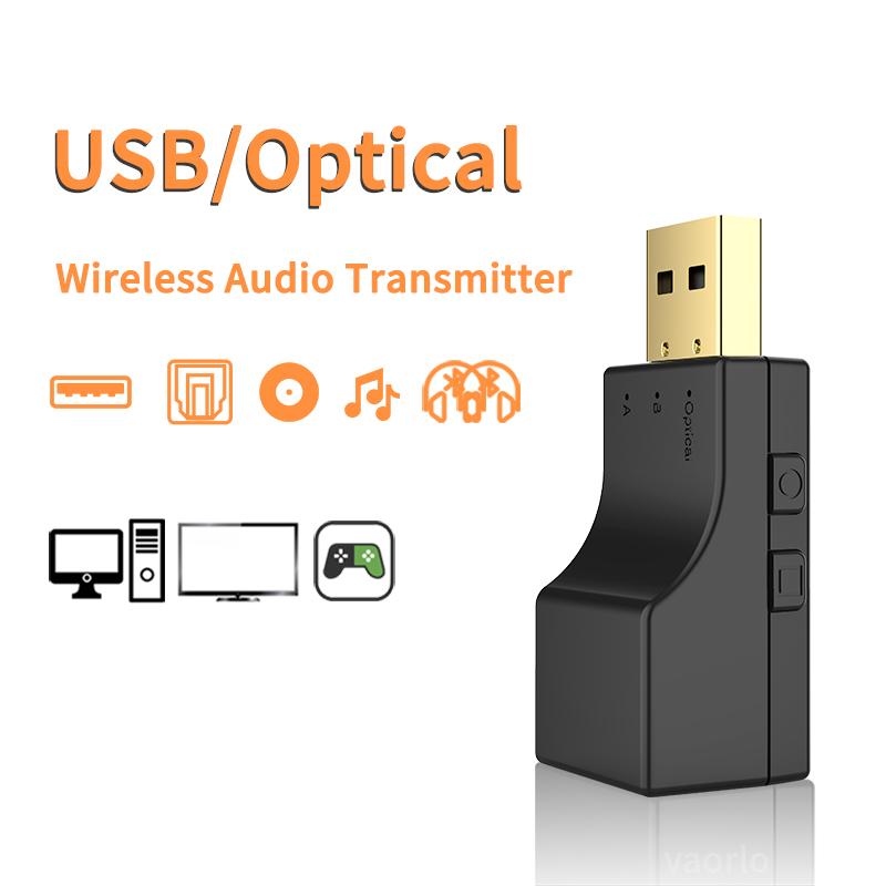 

USB-оптичний Bluetooth-аудіопередавач Dual Stream Multipoint Hifi Stereo Low Latency Wireless Adapter for TV PC PS Series XBox чорний
