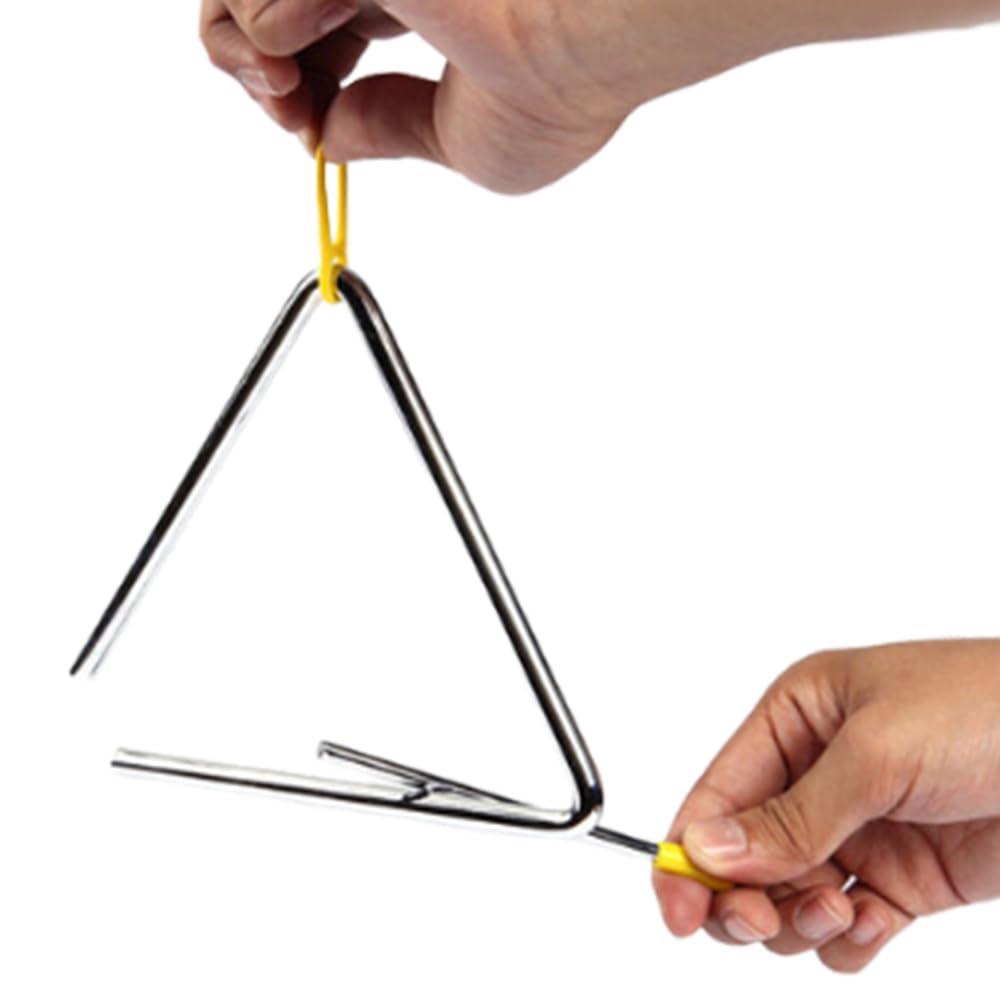 LKCCTK Small Instrument Set Handbell Triangle Castanet Instrument Ensemble Concert Concert Children Elementary School Fun Instrument 3-Piece