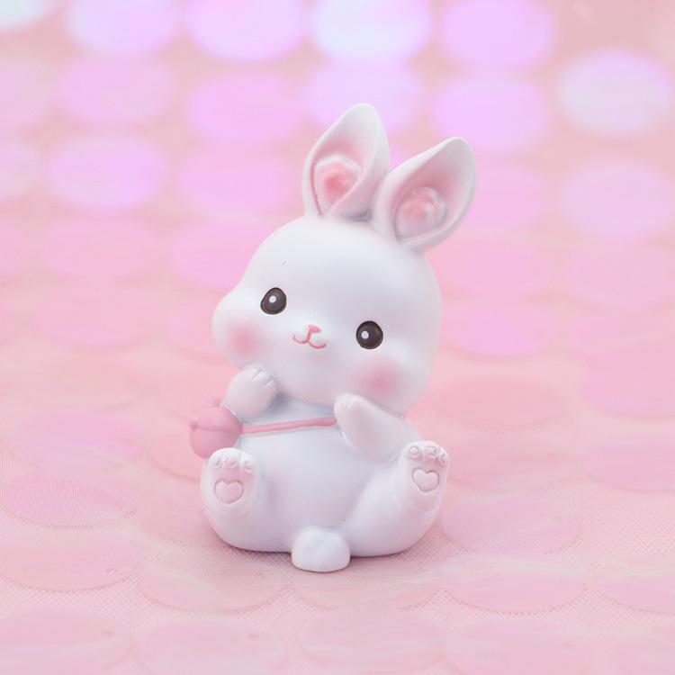 Cute Rabbit Ornament for Car, Desk, or Home Decor