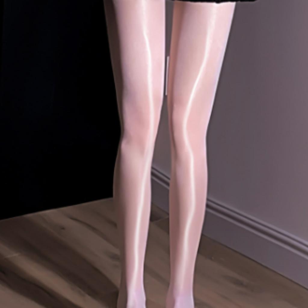 Sexy oily stockings women's black silk oily socks open-file mood uniform easy to tear taste temptation crotch-opening underwear
