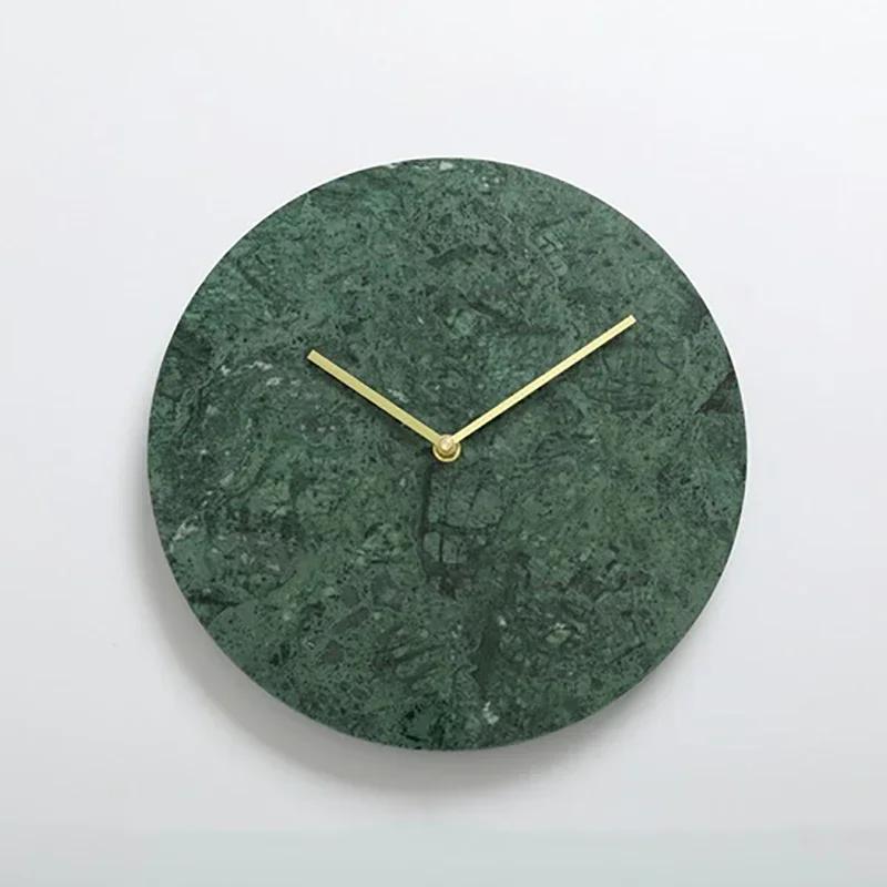 Nordic Large Wall Clock Modern Design Natural Marble Clocks Home Decor for Living Room Luxury Silent Watches Bedroom DecorM5Q1K1