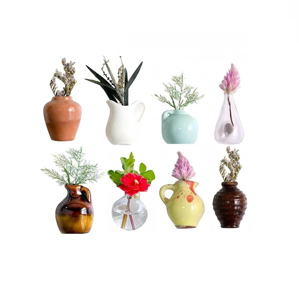 Ceramics Vase Fridge Magnet DIY Porcelain Vase Refrigerator Magnet 3D Vase Decoration Magnet for Air Conditioners Fridge House