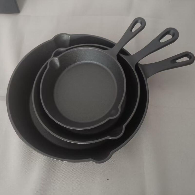 ZISIZ Cast Iron Frying Pan Set