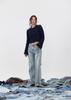 NO EXTRA TOUCH Boho Damage Knit (Navy) / 25Fwkp001Na
