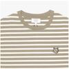 MaiSon KitSune Bold Fox Head Patch Stripe Men S Long Sleeve Tee Pm00122kj0044