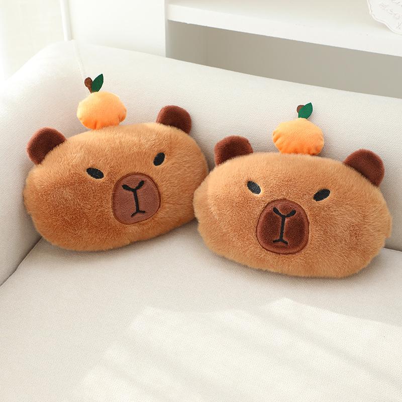 Capybara Neck Pillow Car Headrest Car Seat Cushion, Memory Foam, Auto Accessories for Comfort 3pcs