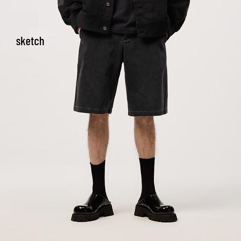 CROQUIS Men's Casual Loose Denim Shorts