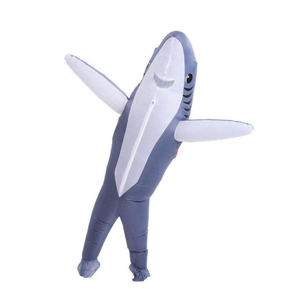 Full Body Jumpsuit Shark Inflatable Suit Cute Halloween Costume  Christmas Carnival
