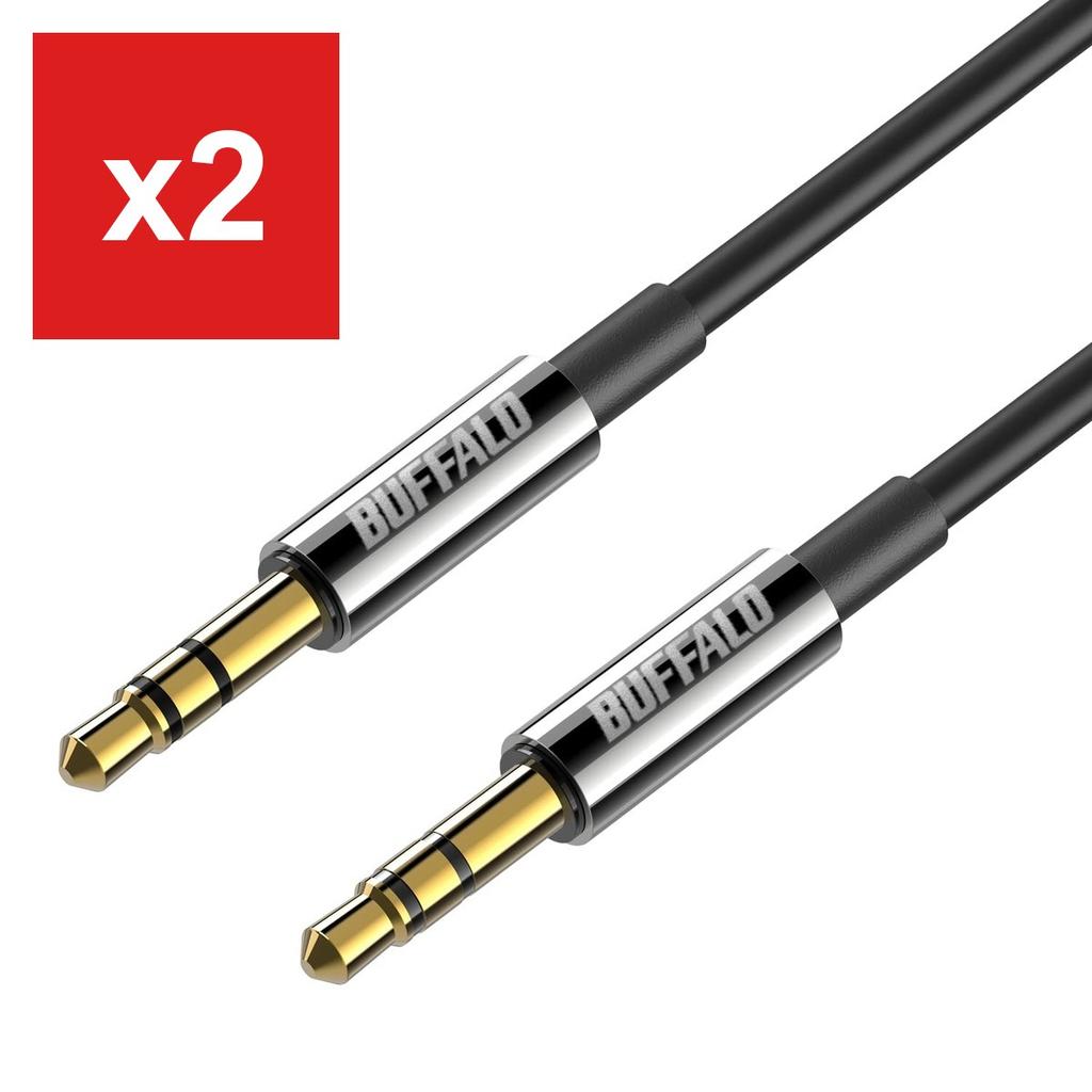 3.5mm AUX Audio Cable Buffalo Noise-Shielded 1m