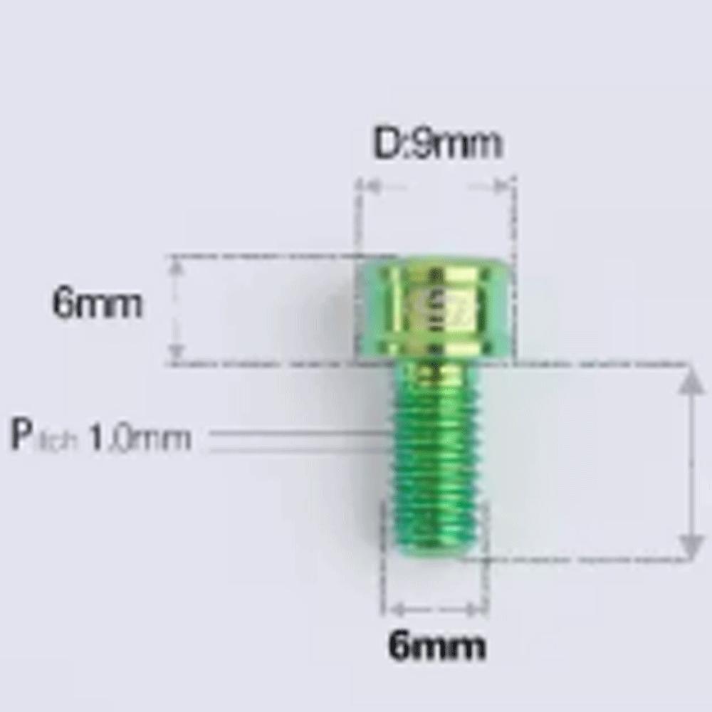 Mutliple Color M6 P1mm 10/12/14/16/18/20/25mm TC4 GR5 Titanium Alloy Screw Bolt Cap Head 5mm Hex Allen Socket Bike