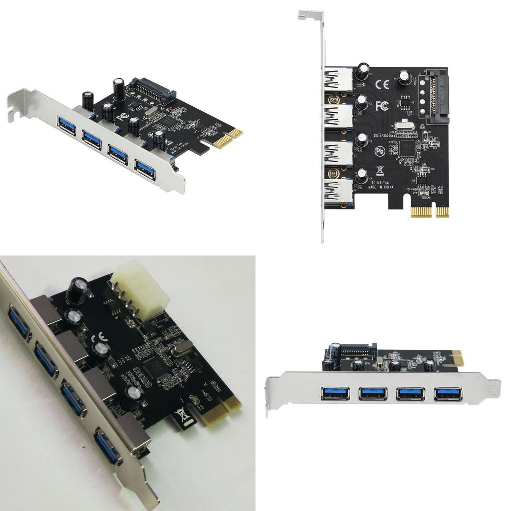 Pcie Usb30 Expansion Card With Four Ports For Desktop Computer Data Transfer