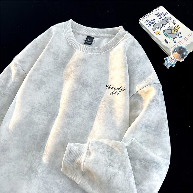 Męska bluza VUUG American Streetwear tie-dye z okrągłym dekoltem
