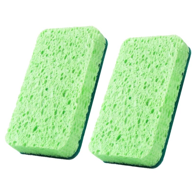 Non-Scratch Cleaning Scrub Sponges Scrubbing Dish Sponge for Washing Kitchen Dishes Bathroom Dishwashing Sponges 2pcs