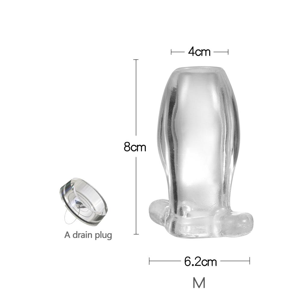 Huge Anal Plug Transparent/Hollow Butt Plug Men Dildo Anal Expander/Spreader Sexy Big Butt Women Vagina Extender/Tube Adult