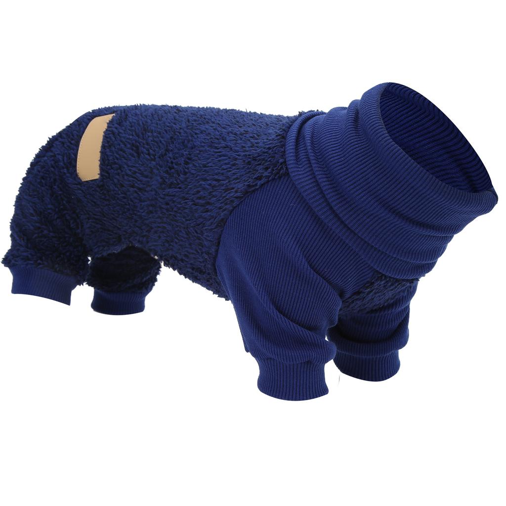 Dog Winter Sweater Thickening Classic Turtleneck Winter Warm Plush Puppy Clothing for Pet Dogs