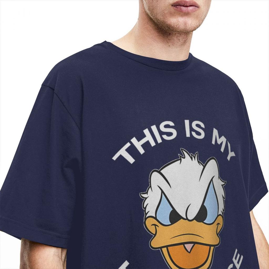 Codzienne Koszulki Donald Duck This Is My Happy Face Męskie Damskie Czysta Bawełna Koszulki Koszulka Pomysł na Prezent Odzież