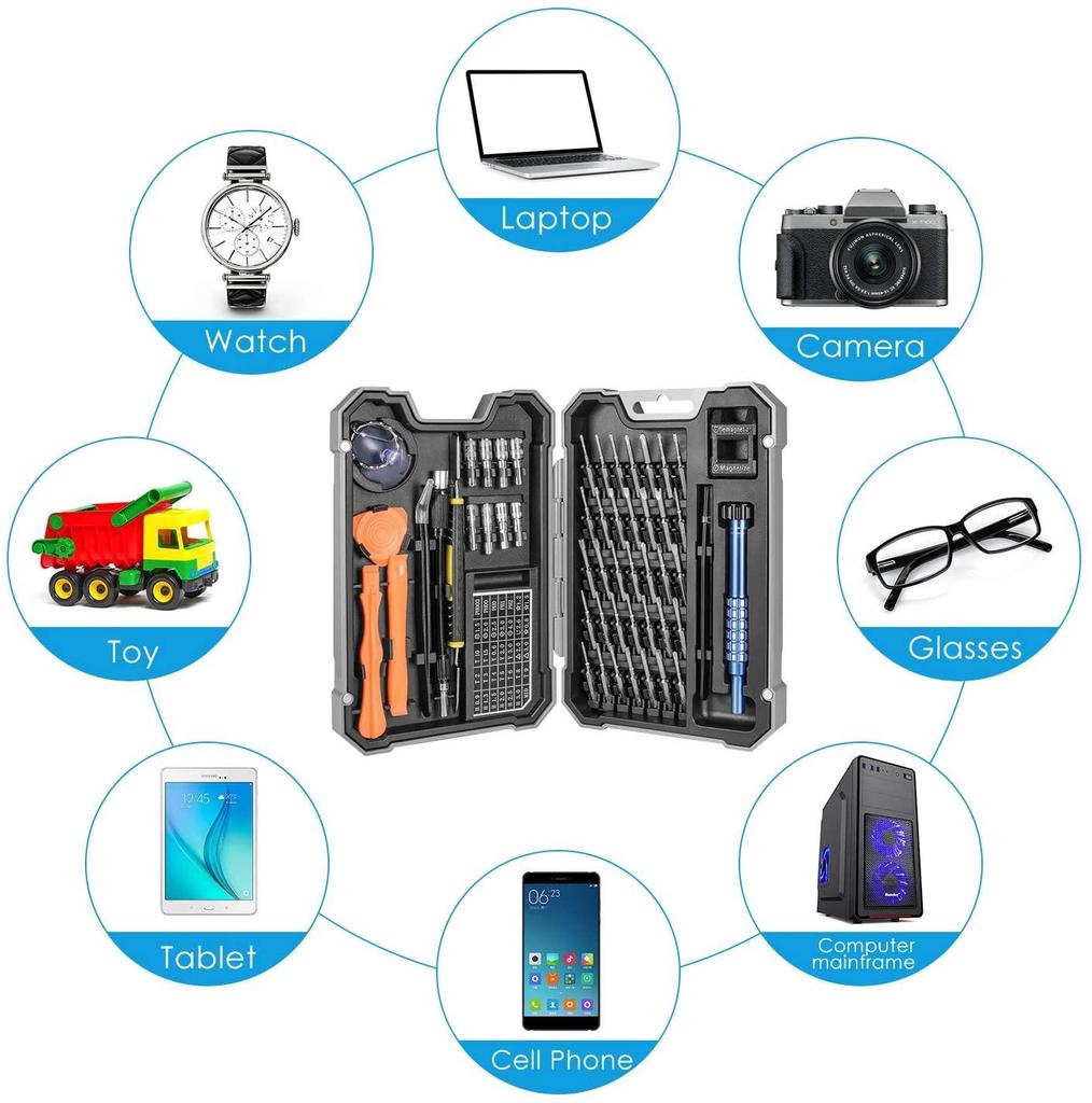 55-i-1 Skruvmaskin Samling Skruvdragare Bits Set Multifunktion Precision Mobiltelefon Reparation Enheter Handverktyg