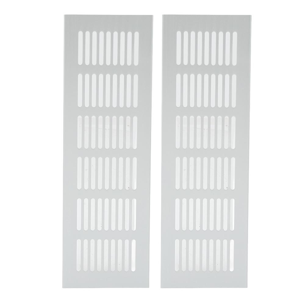 2 Pcs Set Multiple sizes Air Vent Aluminium Alloy Rectangular Ventilation Grille White Color Metal Louvered