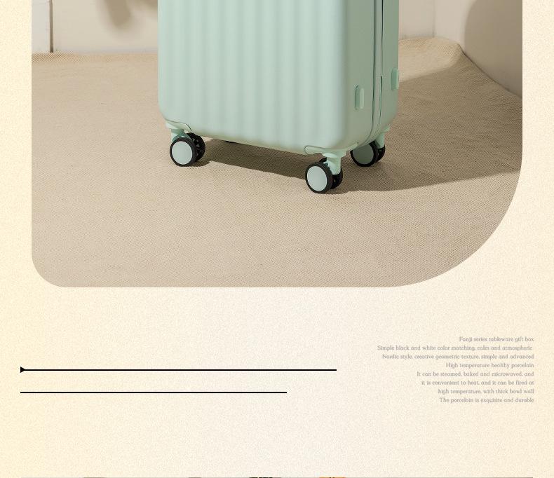 20-Inch Lightweight Women's Spinner Suitcase with Cup Holder - Fresh Style Carry-on